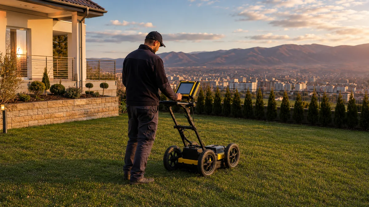Проучване с георадар за вода в Каварна на терен