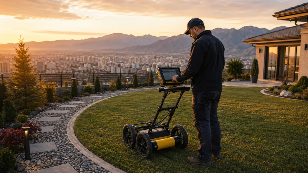 Проучване с георадар за вода в Разлог на терен